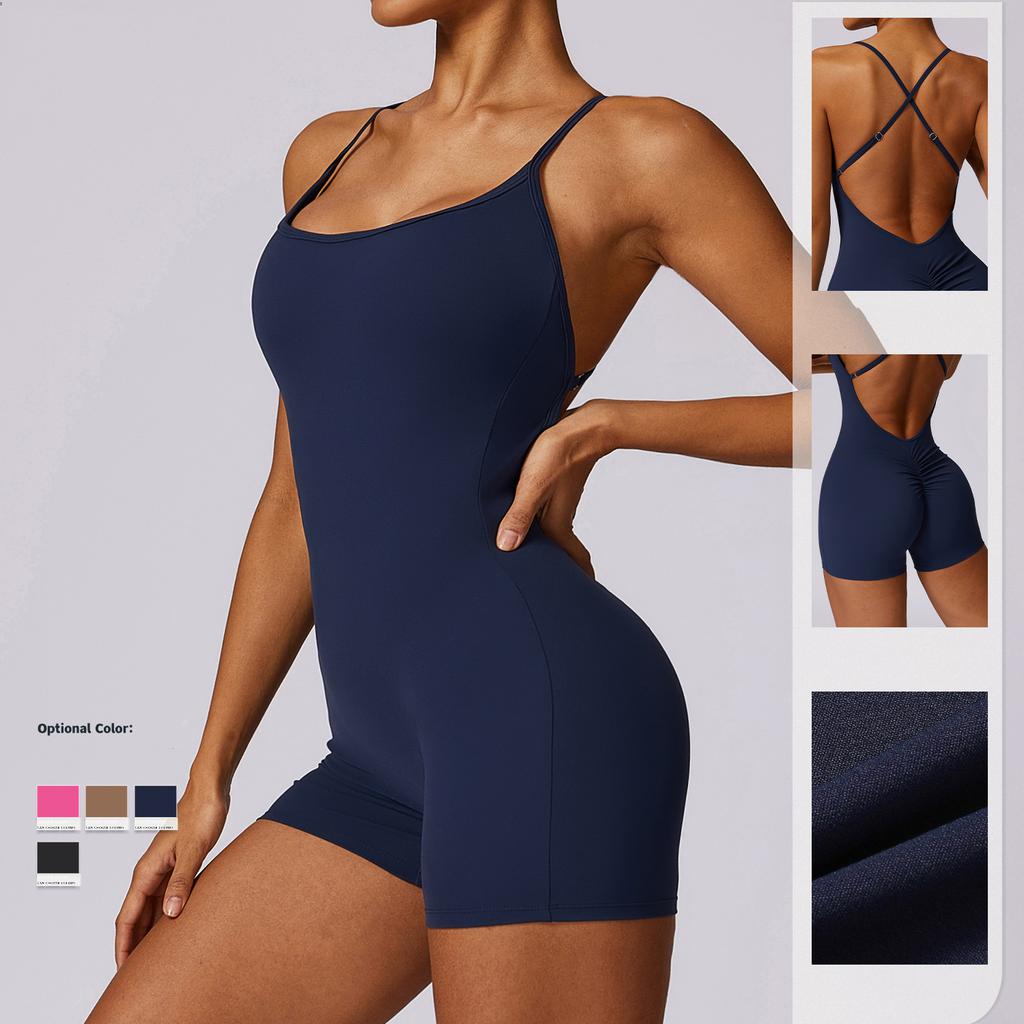 Blocking Sport Fitness Clothing Yoga Backless Jumpsuit - Clothing & Merch -  by Huahua Factory