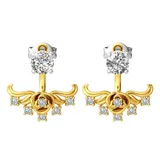 Elegant Silver Diamond Stud Earrings Women
