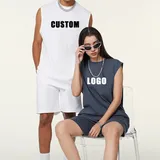 Custom Logo Sleeveless Cotton T-Shirts Men's