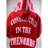 Men's Oversized Cotton Hoodie with Puff Print