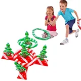 Christmas tree game with inflatable toys