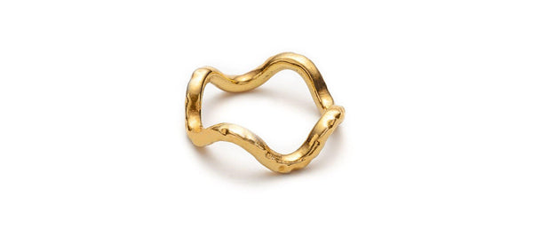 Curvy Gold Plated Ring
