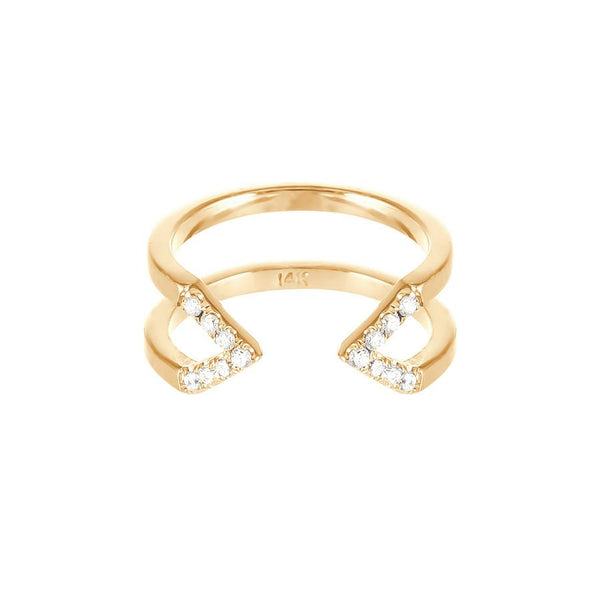 Diamond Dagger Ring | Yellow Gold