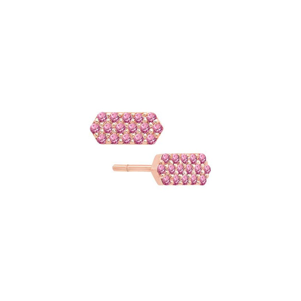 Pink Sapphire Marquis Studs | Rose Gold