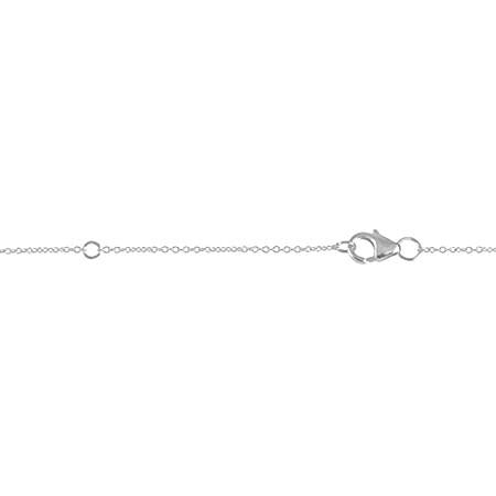Large Triangle Necklace | White Gold