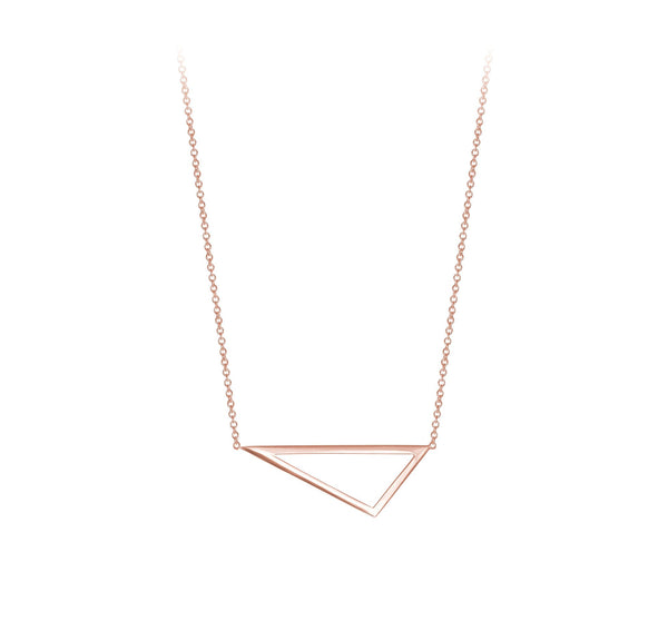 Mini Triangle Necklace | Rose Gold