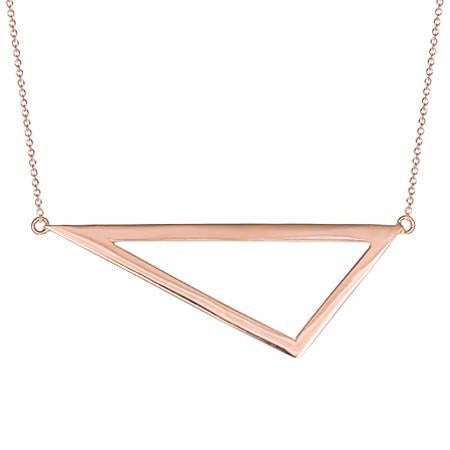 Large Triangle Necklace | Rose Gold