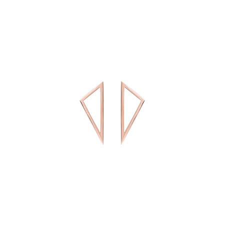 Mini Triangle Earrings | Rose Gold