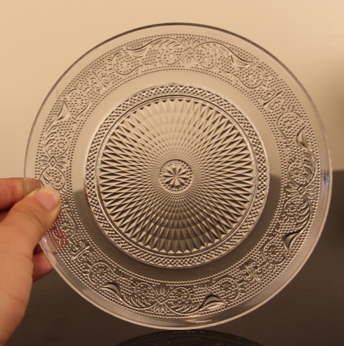 Clear Glass Fruit Plate Bowl