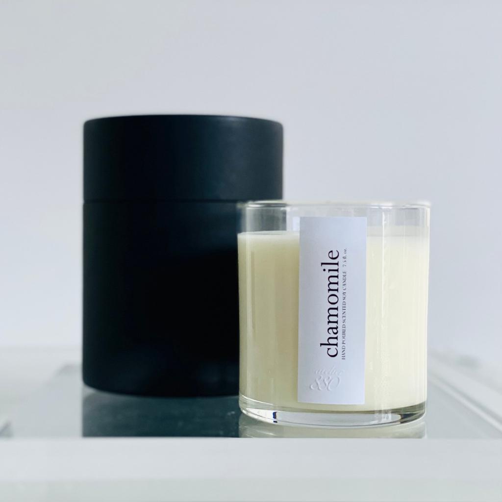 Chamomile Scented Candle - Herbal Botanical Tea Scent