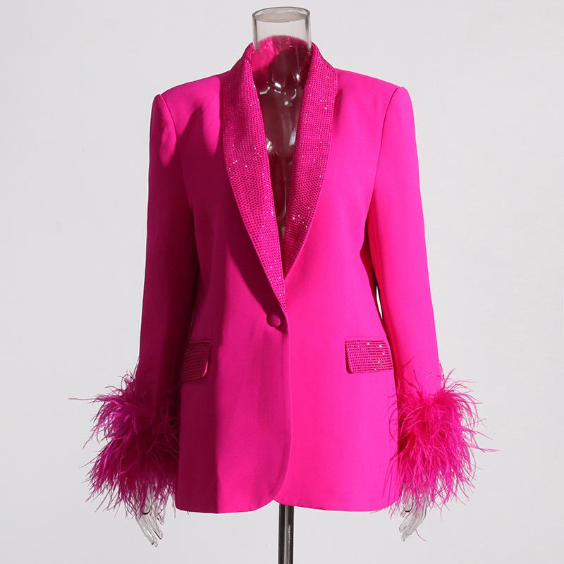 Feather Cuff Party Jacket