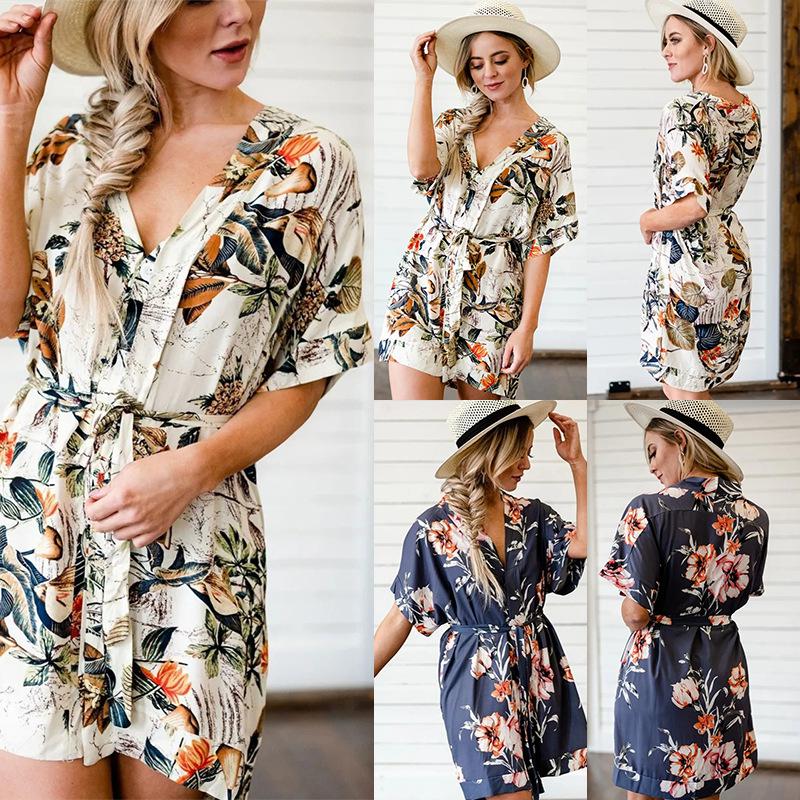 Short Sleeve  Party Floral Dress