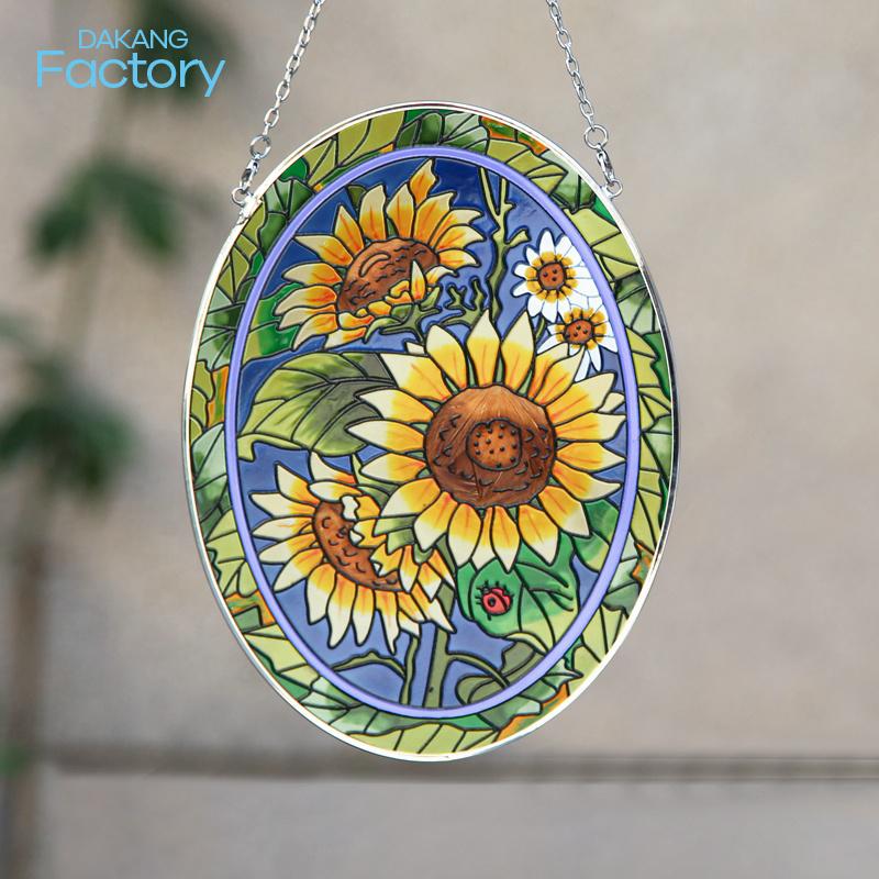 Art Stained Glass Window Hangings Brightly Colored Window Hangings Painted are Beautiful Sunflower Suncatchers Creative Gifts