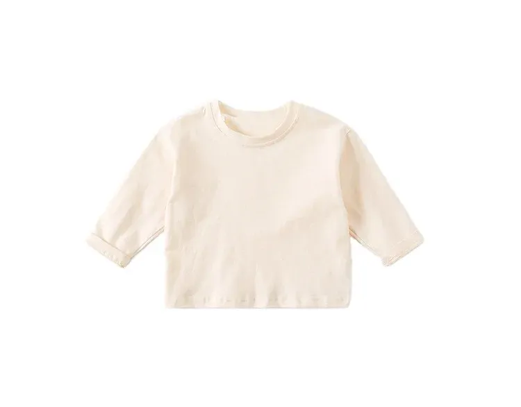 Cotton Kids O-Neck T-Shirt Long Sleeve