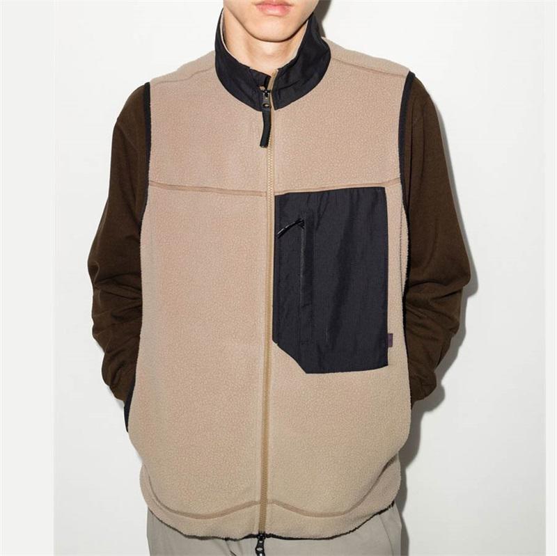 OEM winter custom embroidery print zipper reversible sports fleece gilet vest for men