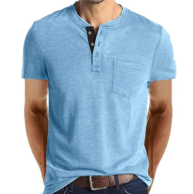 Mens Henley Shirts with Pocket