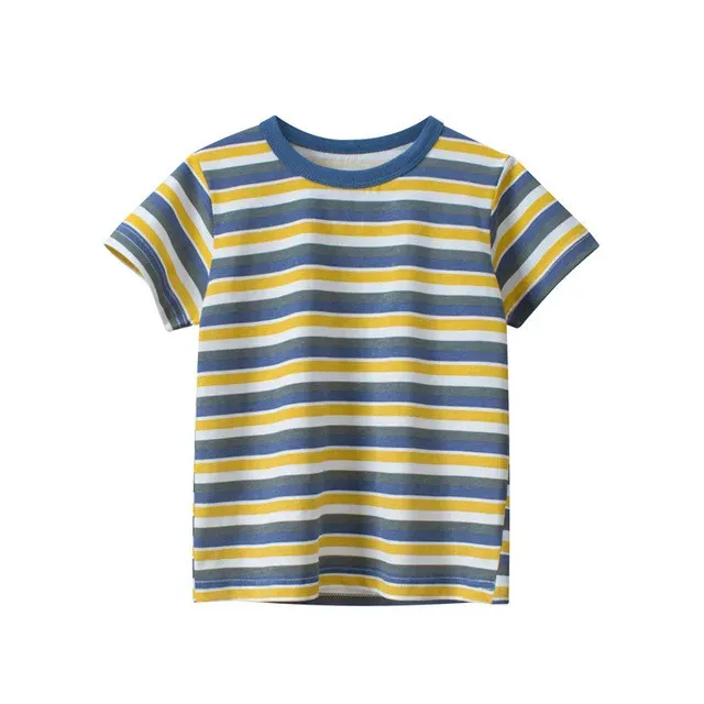 100% cotton striped kids summer t-shirt