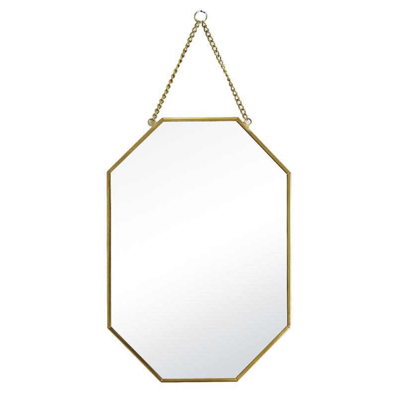 Home decoration hanging mirror simple and cheap small wall mirror with chain wall hanging mirror