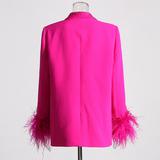 Feather Cuff Party Jacket