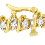 14K Yellow Gold Round Cut Bonded Diamond Bracelet (2 cttw, I-J Color, I1-I2 Clarity)
