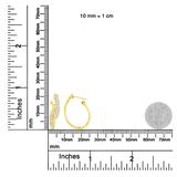 10K Yellow Gold 1/4 cttw S-Curve Diamond Huggy Hoop Earrings (I-J Clarity, I2-I3 Color)