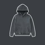 Washed Middle And Large Children's Padded Solid Hoodie