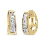 14K Yellow Gold 1 cttw Baguette and Princess Cut Diamond Earrings (H-I, VS1-VS2)