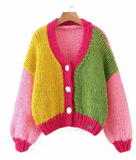Winter Hollow Out Hand Crocheted Knitwear Cardigan Sweaters