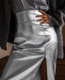 Midi Silver Skirt  