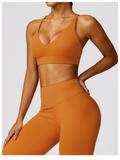 Zipper Quick Dry Long Sleeve Skinny Yoga Set Spring High Intensity Running Fitness Exercise Bra Leggings Set