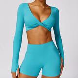 Long Sleeve Yoga Clothing Quick Dry Tight Fitness Clothing Casual Running Exercise Long Sleeve Top