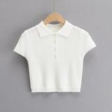 Knitted Crop Polo