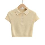 Knitted Crop Polo