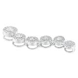 14K White Gold Round Cut Diamond Journey Circle Pendant Necklace (1.00 cttw, H-I Color, I1-I2 Clarity)