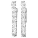 14K White Gold Round Cut Diamond Earrings (2.4 cttw, H-I Color, SI2-I1 Clarity)