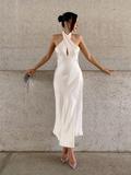 White Halter Dresses