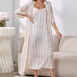 Silk Dress Nightgown Bride Sets Bathrobes