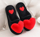 Winter Plush Heart Indoor Slippers