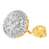 10K Yellow Gold Round Cut Diamond Earrings (1.5 cttw, H-I Color, I2-I3 Clarity)
