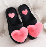 Winter Plush Heart Indoor Slippers