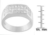 Men's 14k White Gold 2 1/2 ct TDW Diamond Cluster Ring (G-H, VS1-VS2)