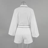 Cotton Linen Blouse and Shorts Set