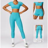Running Sports Short Sleeve Quick Dry Fitness Yoga Crop Top