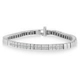 14K White Gold Princess Cut Diamond Bracelet (1.00 cttw, H-I Color, SI1-SI2 Clarity)