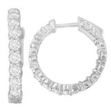 14K White Gold Round Cut Diamond Earrings (2.4 cttw, H-I Color, SI2-I1 Clarity)