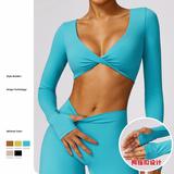 Long Sleeve Yoga Clothing Quick Dry Tight Fitness Clothing Casual Running Exercise Long Sleeve Top