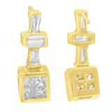 14K Yellow Gold 1/3 cttw Diamond Hoop Earrings (G-H, VS1-VS2)