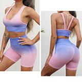 Ombre Two Piece Shorts Set