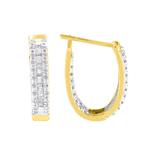 10k Yellow Gold Diamond Hoop Earrings (1 cttw, I-J Color, I1-I2 Clarity)