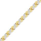 10K Yellow Gold 1 cttw Diamond Riviera Statement Pendant Necklace (J-K, I2-I3)